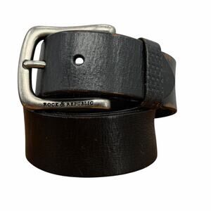 Rock & Republic Leather Belt SZ S Men Black Rugged Classic Casual Grunge Work